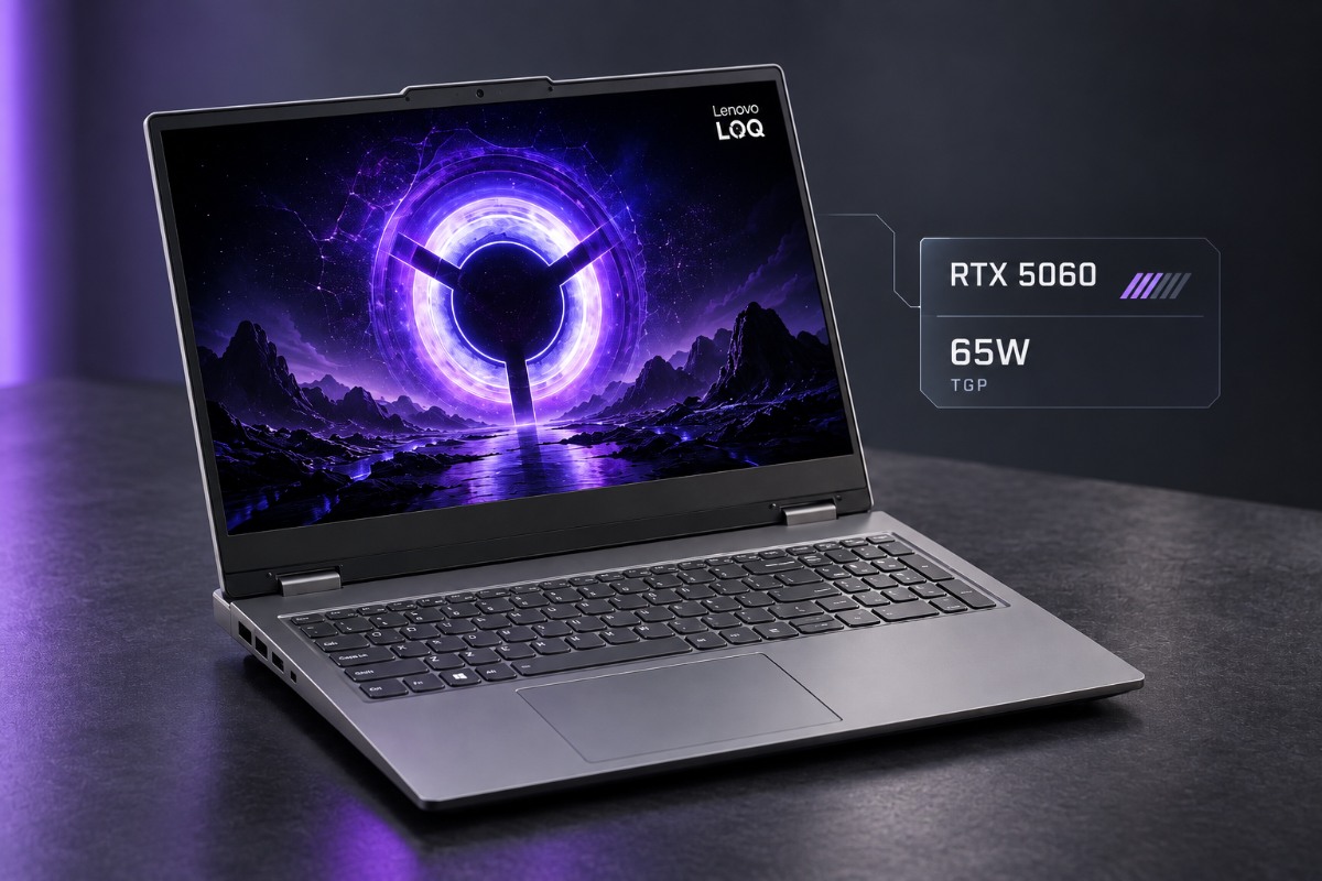 Lenovo RTX 5060 laptop equipped with an Nvidia GeForce RTX 5060 Laptop GPU.